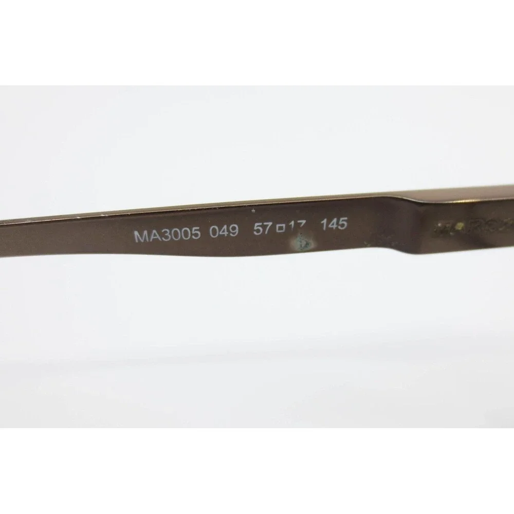 Marcolin MA3005 049 Brown Aviator Eyeglass Frames Mens 57-17-145 Double Bridge